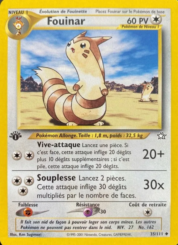 Carte Pokémon Fouinar de l'extension Neo Genesis