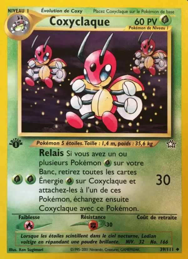 Carte Pokémon Coxyclaque de l'extension Neo Genesis