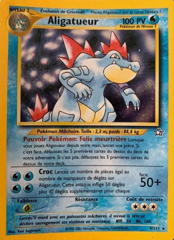 Carte Pokémon Aligatueur de l'extension Neo Genesis