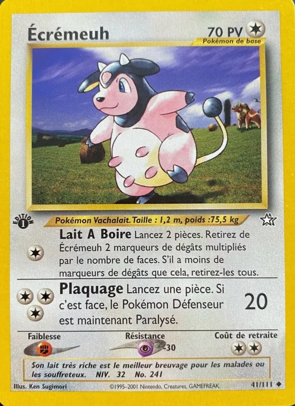 Carte Pokémon Écrémeuh de l'extension Neo Genesis