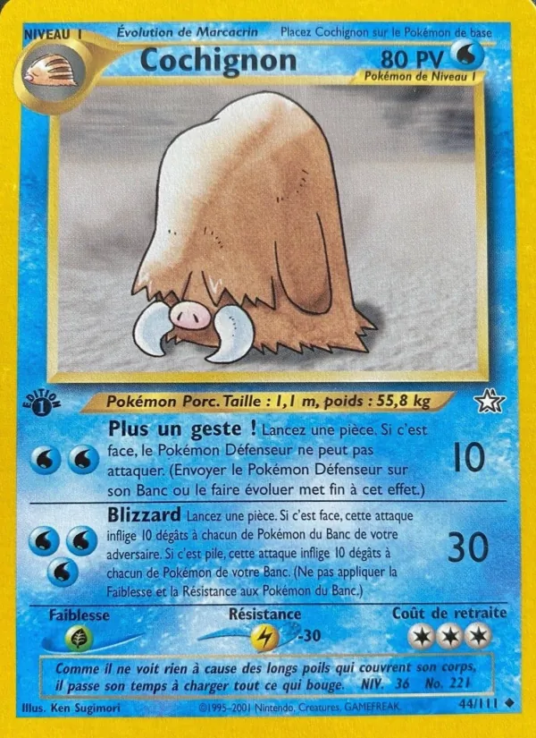 Carte Pokémon Cochignon de l'extension Neo Genesis