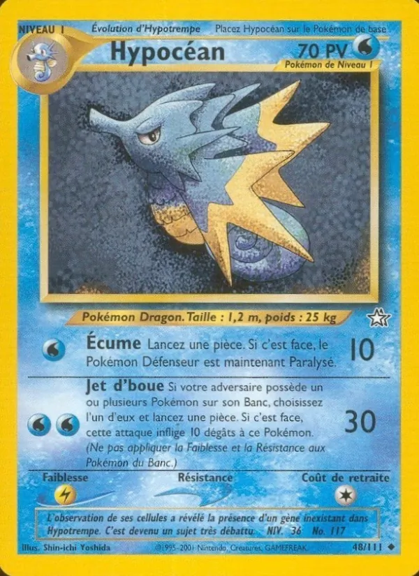 Carte Pokémon Hypocéan de l'extension Neo Genesis