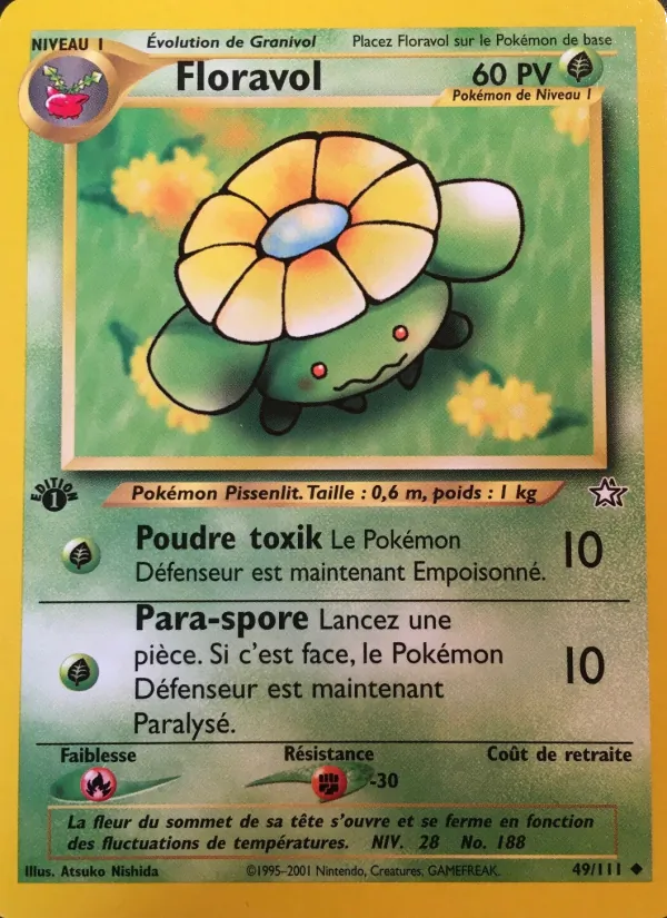 Carte Pokémon Floravol de l'extension Neo Genesis