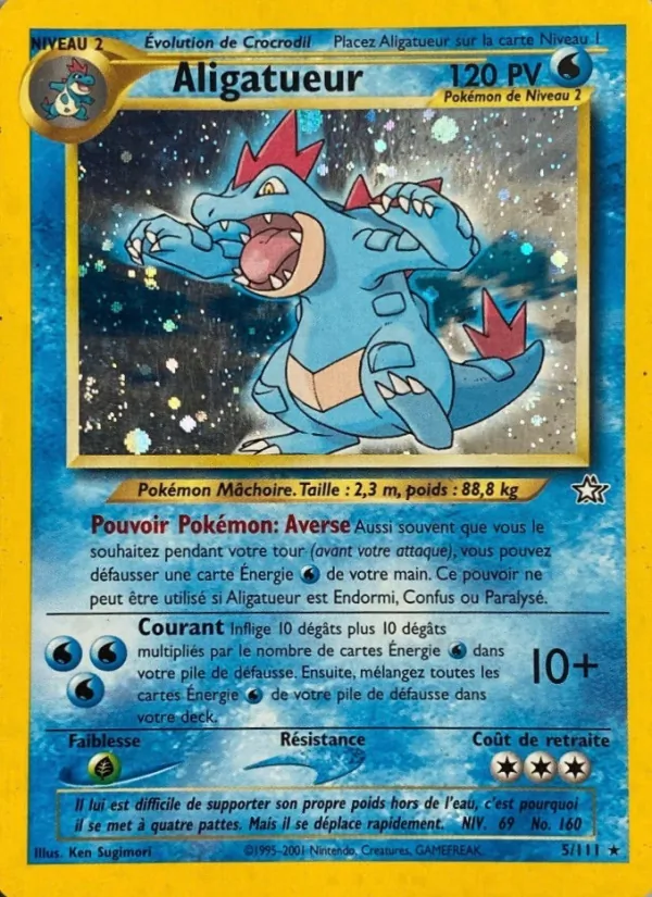 Carte Pokémon Aligatueur de l'extension Neo Genesis