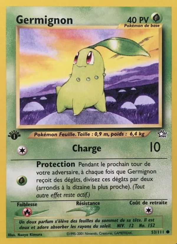 Carte Pokémon Germignon de l'extension Neo Genesis