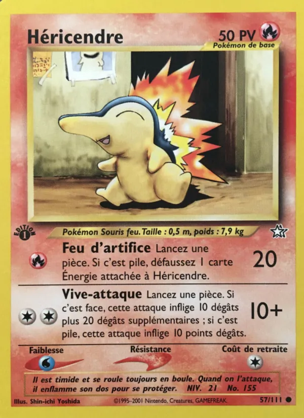 Carte Pokémon Héricendre de l'extension Neo Genesis