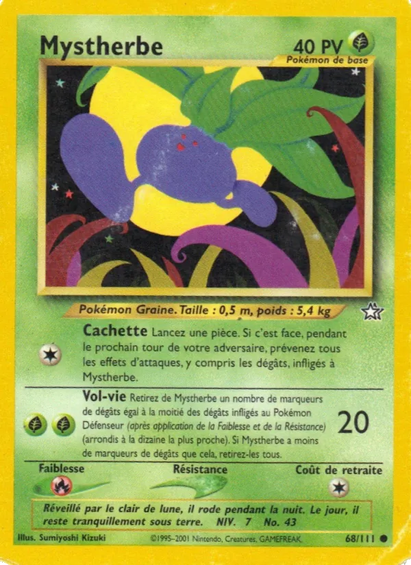Carte Pokémon Mystherbe de l'extension Neo Genesis