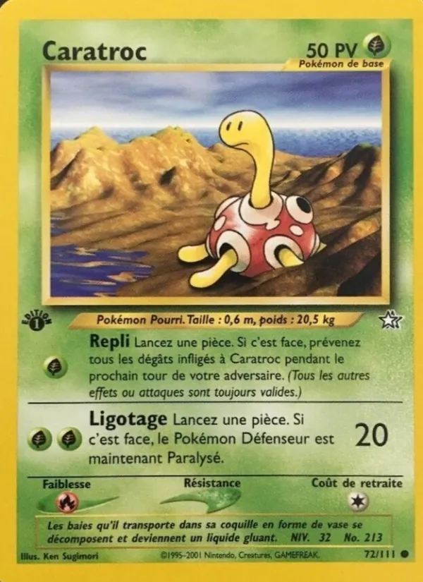 Carte Pokémon Caratroc de l'extension Neo Genesis