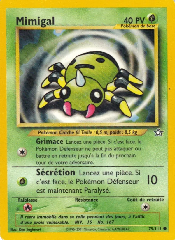 Carte Pokémon Mimigal de l'extension Neo Genesis