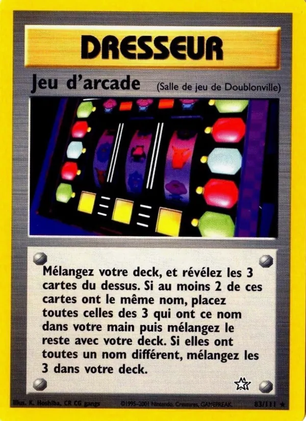 Carte Pokémon Jeu d'arcade de l'extension Neo Genesis