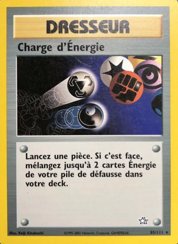 Carte Pokémon Charge d'Énergie de l'extension Neo Genesis