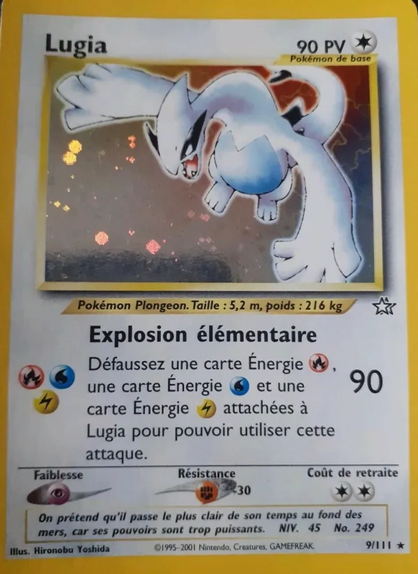 Carte Pokémon Lugia de l'extension Neo Genesis