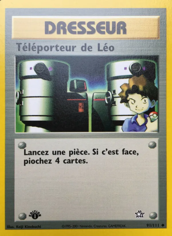 Carte Pokémon Téléporteur de Léo de l'extension Neo Genesis
