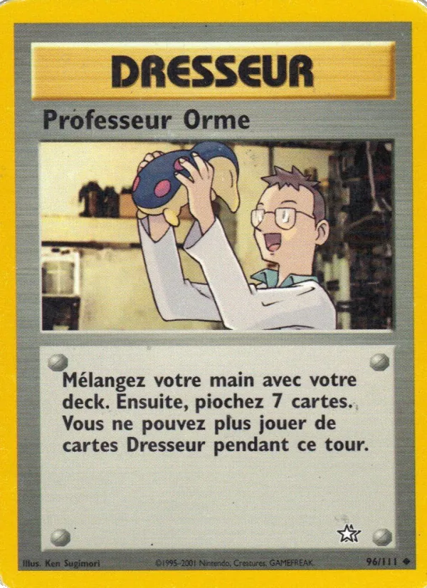Carte Pokémon Professeur Orme de l'extension Neo Genesis