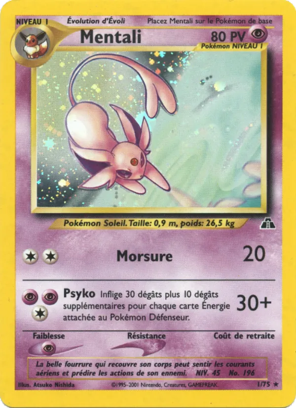 Carte Pokémon Mentali de l'extension Neo Discovery