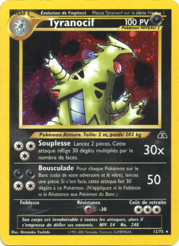 Carte Pokémon Tyranocif de l'extension Neo Discovery