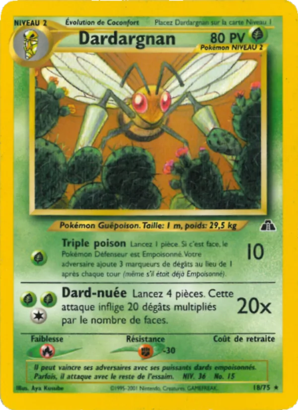 Carte Pokémon Dardargnan de l'extension Neo Discovery