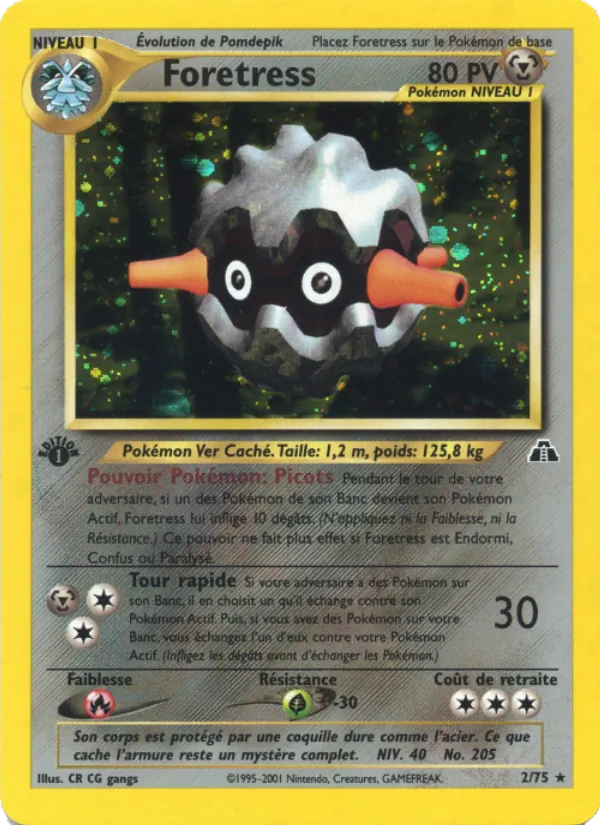 Carte Pokémon Foretress de l'extension Neo Discovery