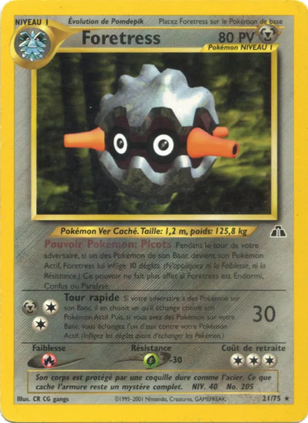 Carte Pokémon Foretress de l'extension Neo Discovery