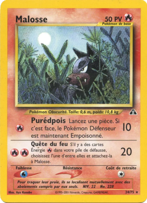 Carte Pokémon Malosse de l'extension Neo Discovery