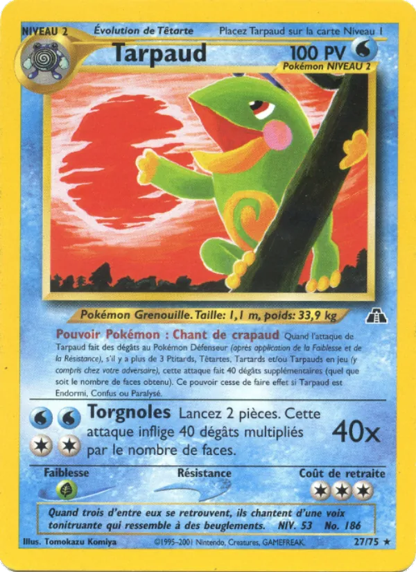 Carte Pokémon Tarpaud de l'extension Neo Discovery