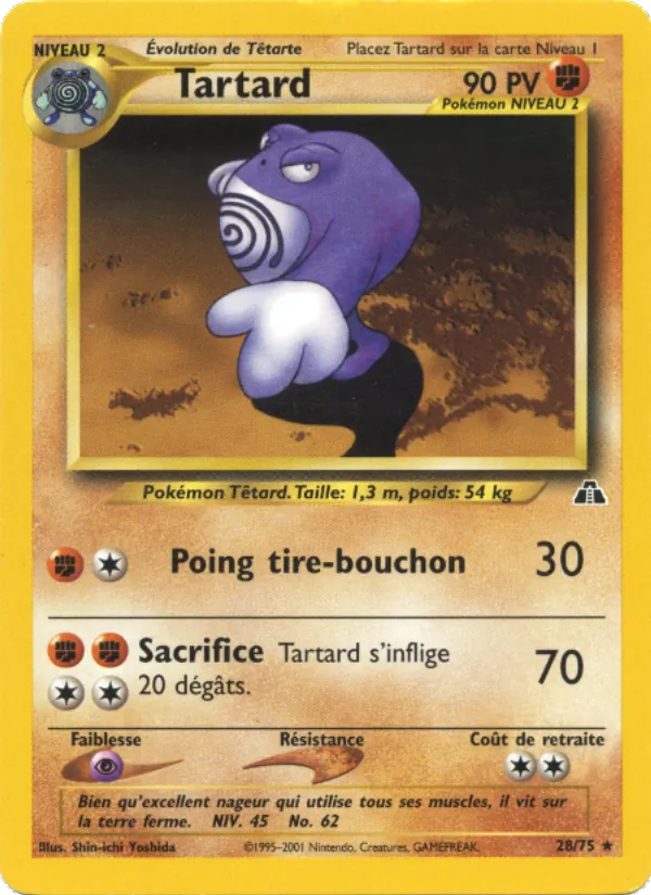 Carte Pokémon Tartard de l'extension Neo Discovery