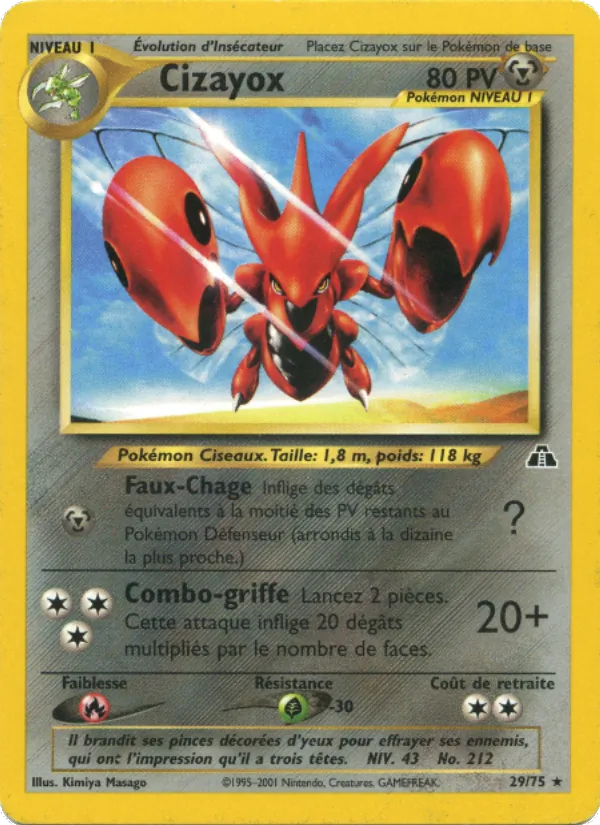 Carte Pokémon Cizayox de l'extension Neo Discovery