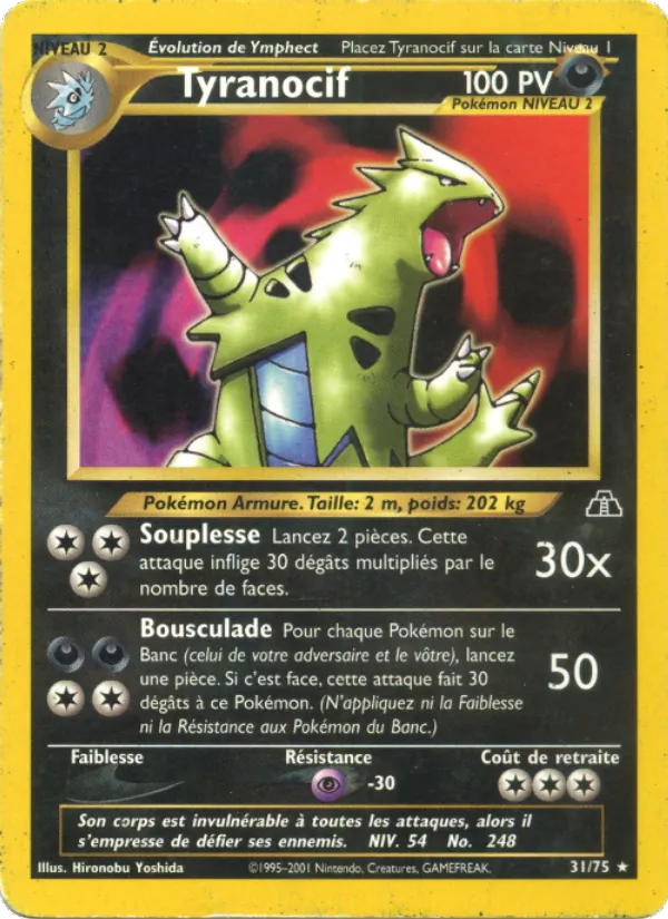 Carte Pokémon Tyranocif de l'extension Neo Discovery