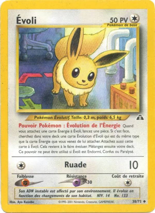 Carte Pokémon Évoli de l'extension Neo Discovery