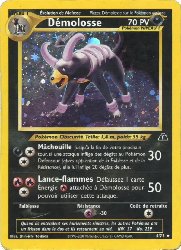 Carte Pokémon Démolosse de l'extension Neo Discovery