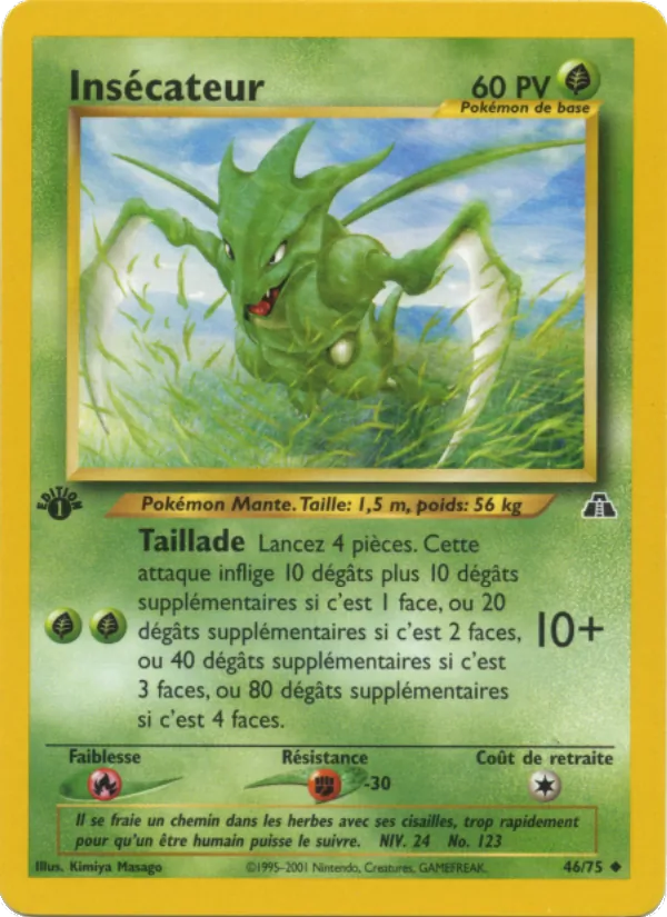 Carte Pokémon Insécateur de l'extension Neo Discovery