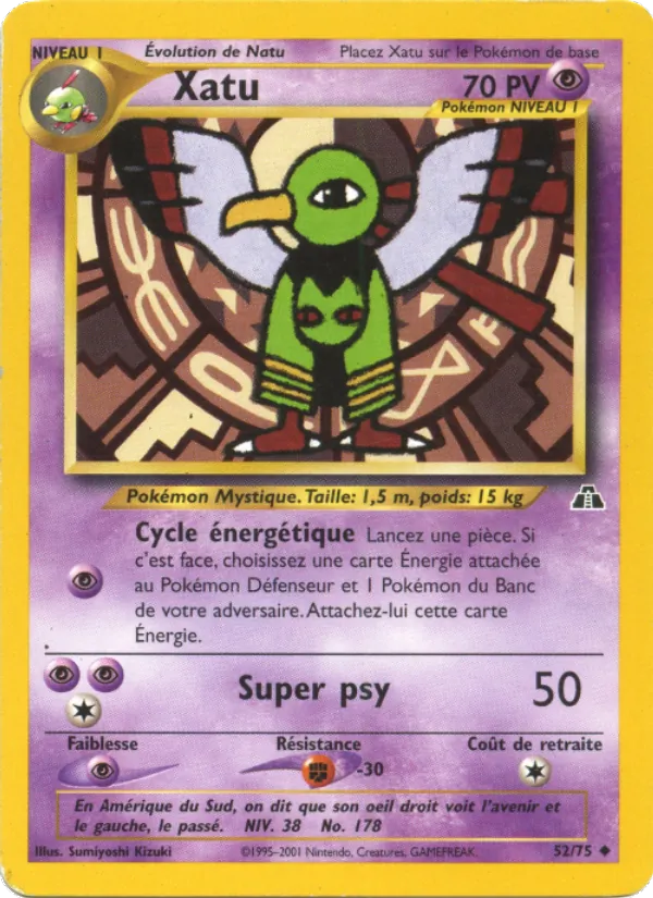 Carte Pokémon Xatu de l'extension Neo Discovery