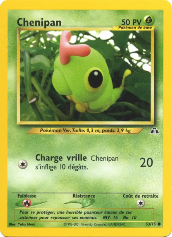 Carte Pokémon Chenipan de l'extension Neo Discovery