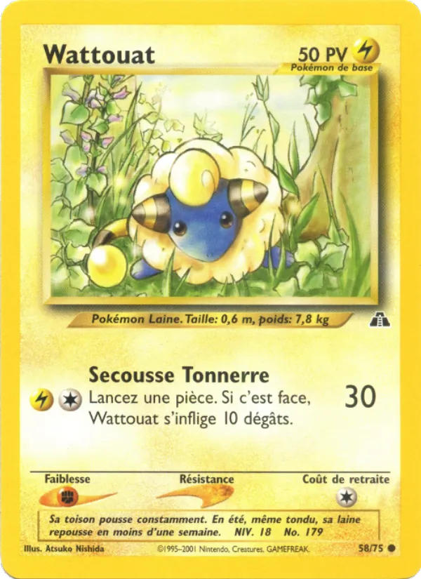 Carte Pokémon Wattouat de l'extension Neo Discovery