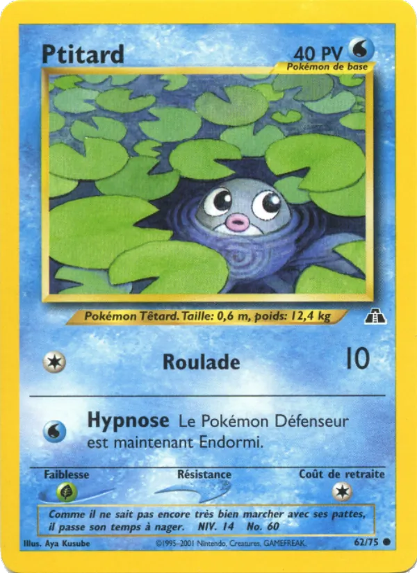 Carte Pokémon Ptitard de l'extension Neo Discovery