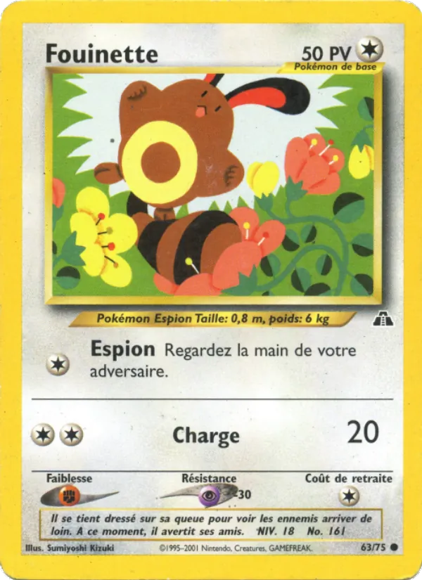 Carte Pokémon Fouinette de l'extension Neo Discovery