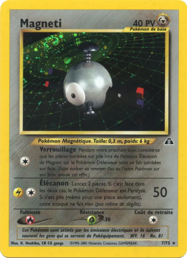 Carte Pokémon Magnéti de l'extension Neo Discovery