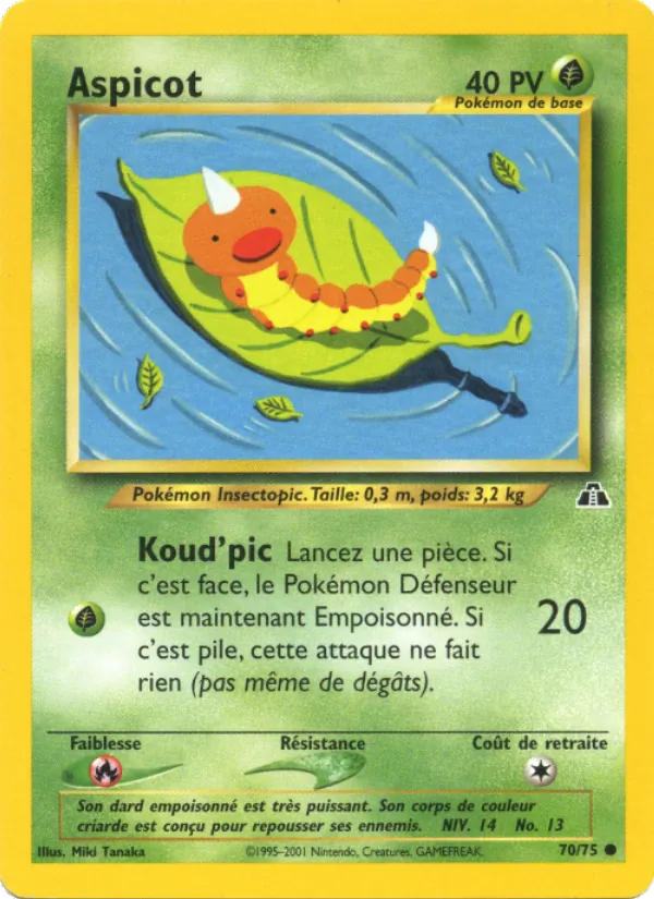 Carte Pokémon Aspicot de l'extension Neo Discovery