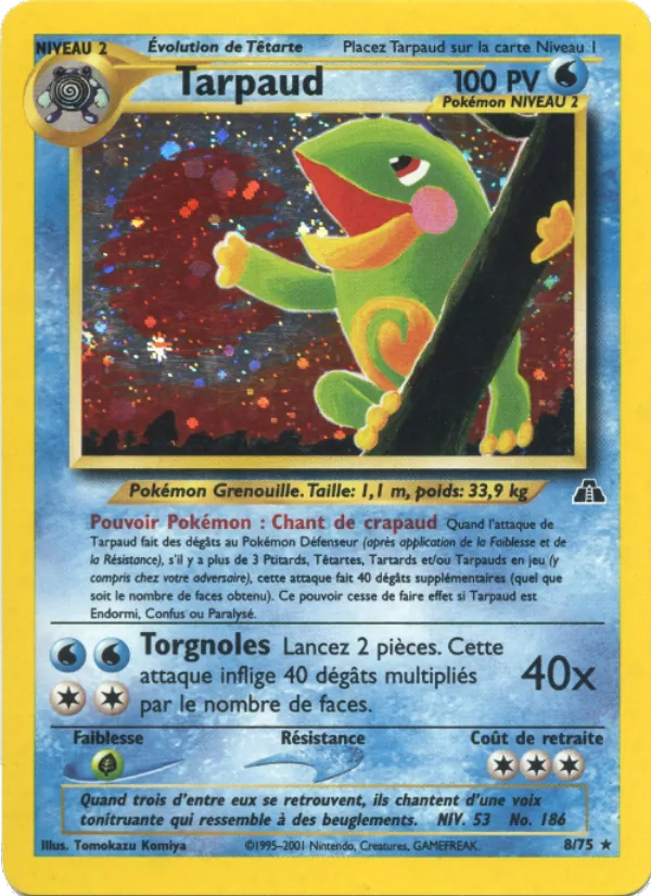 Carte Pokémon Tarpaud de l'extension Neo Discovery