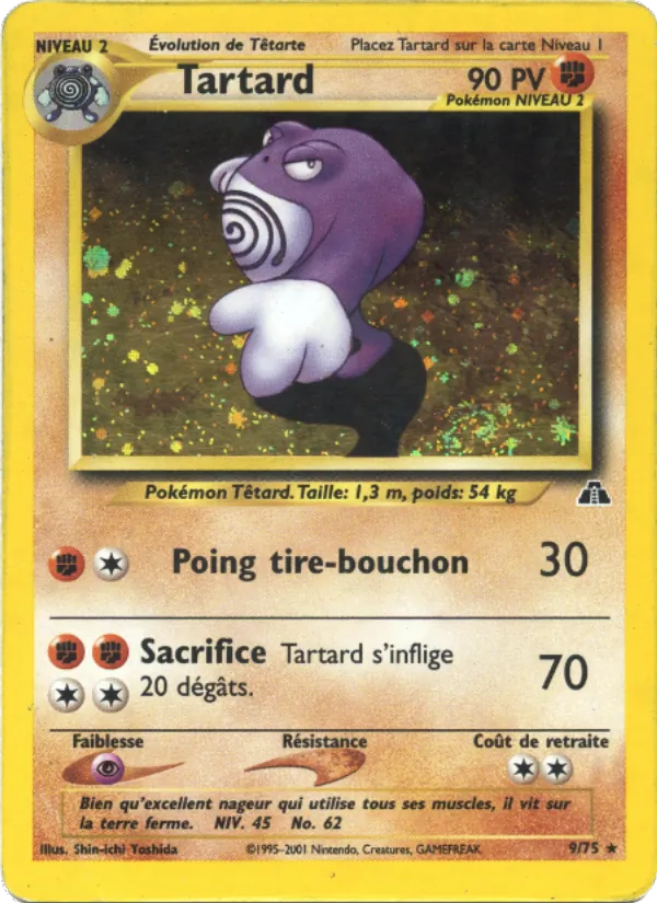 Carte Pokémon Tartard de l'extension Neo Discovery