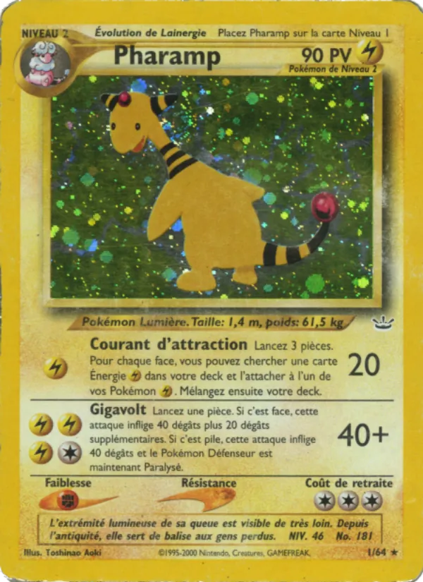 Carte Pokémon Pharamp de l'extension Neo Revelation