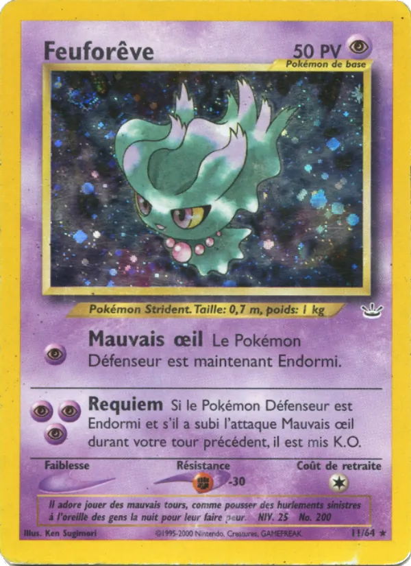 Carte Pokémon Feuforêve de l'extension Neo Revelation