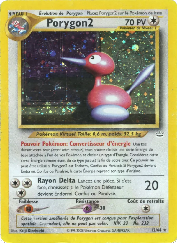 Carte Pokémon Porygon2 de l'extension Neo Revelation