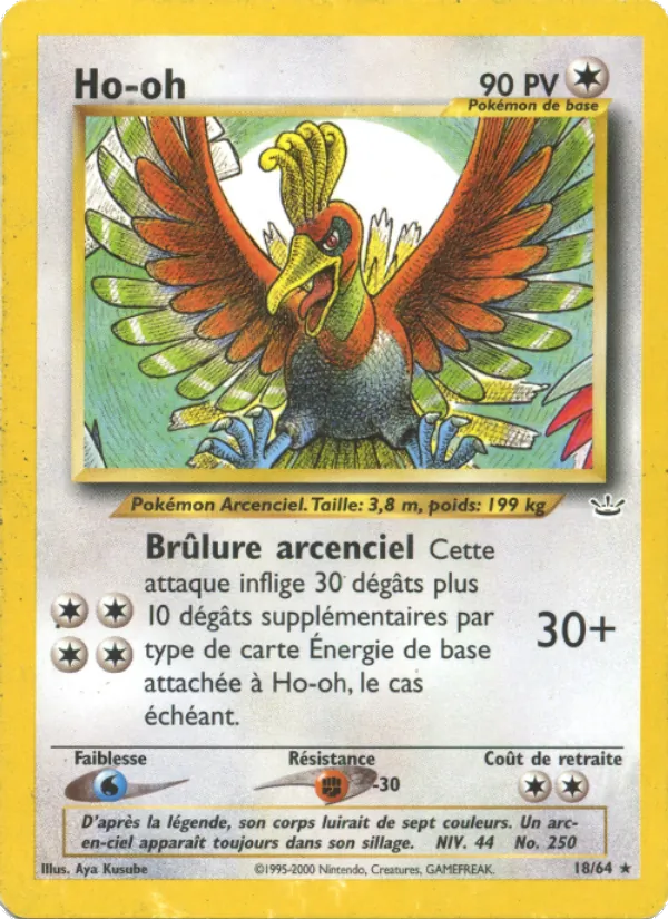 Carte Pokémon Ho-oh de l'extension Neo Revelation