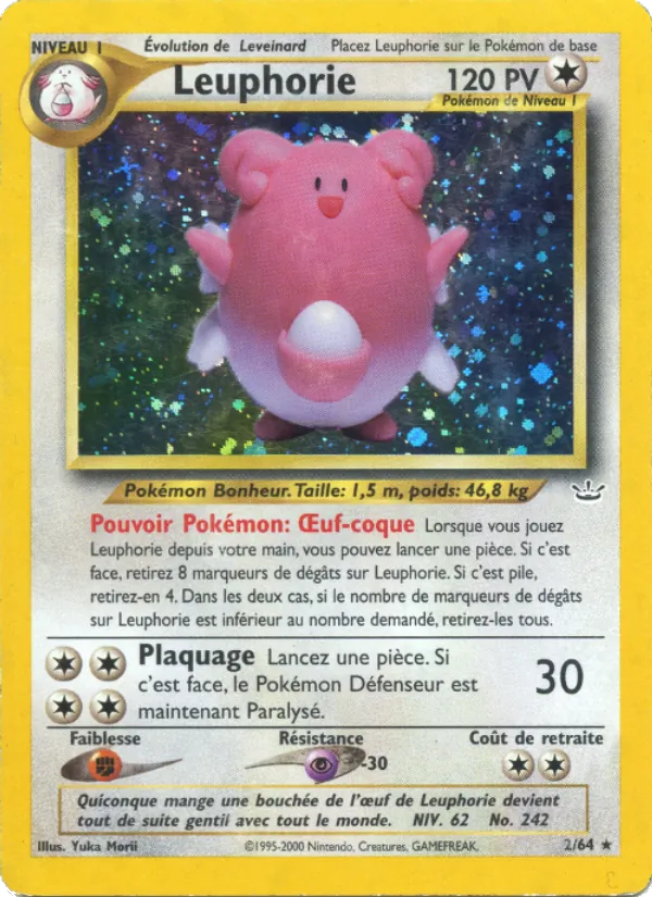 Carte Pokémon Leuphorie de l'extension Neo Revelation