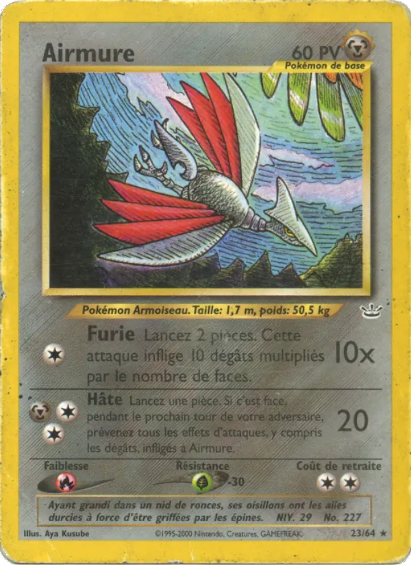 Carte Pokémon Airmure de l'extension Neo Revelation