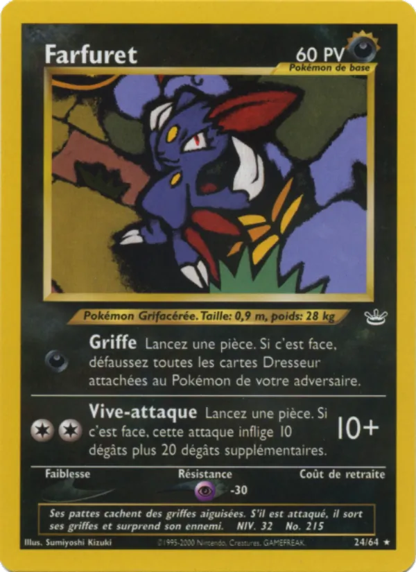 Carte Pokémon Farfuret de l'extension Neo Revelation