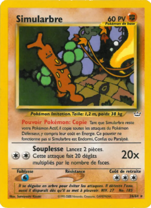 Carte Pokémon Simularbre de l'extension Neo Revelation