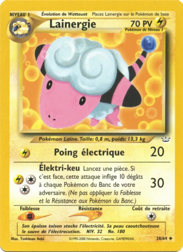 Carte Pokémon Lainergie de l'extension Neo Revelation