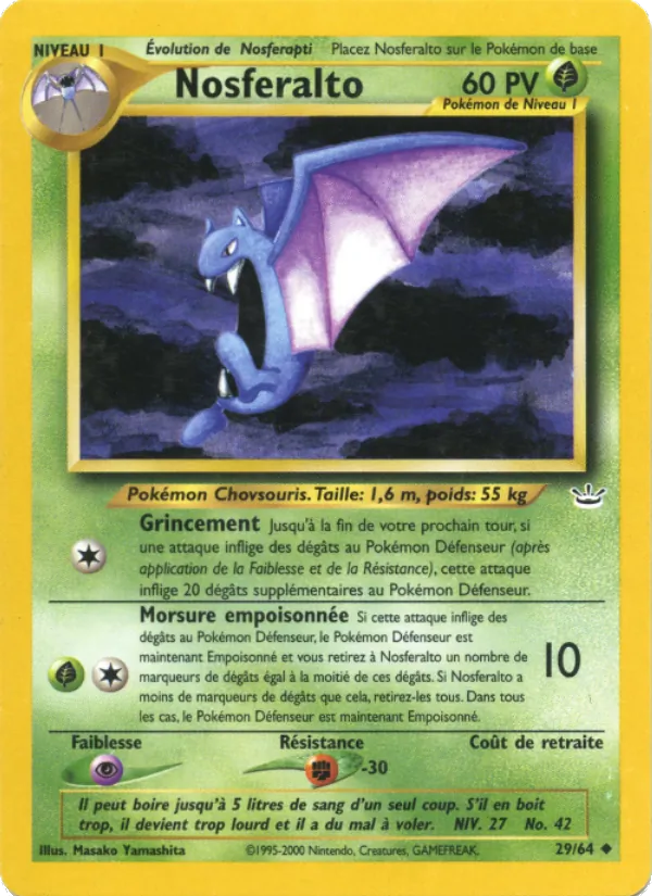 Carte Pokémon Nosferalto de l'extension Neo Revelation